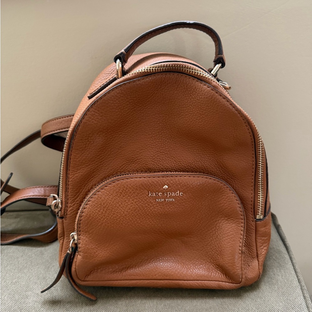 Kate Spade Tan Leather Mini Backpack